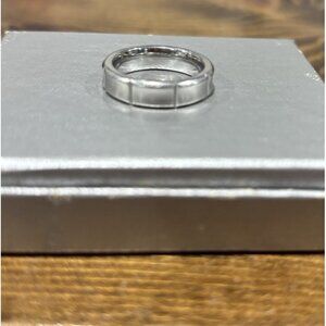 SCOTT KAY COBALT 6MM "CENTURY" BAND WITH SATIN CENTER SIZE 6